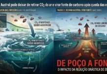 Oceano Austral pode deixar de retirar CO2 do ar e virar fonte de carbono após queda das emissões Oceano Austral pode deixar de retirar CO2 do ar e virar fonte de carbono após queda das emissões