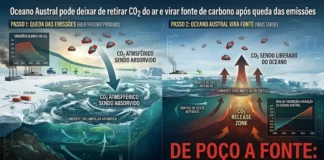 Oceano Austral pode deixar de retirar CO2 do ar e virar fonte de carbono após queda das emissões Oceano Austral pode deixar de retirar CO2 do ar e virar fonte de carbono após queda das emissões
