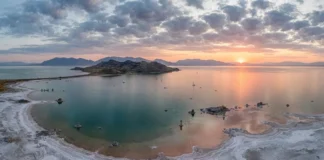 Lago dos EUA ficou 10 vezes maior em dois períodos e voltou a ser salgado quando o clima secou Lago dos EUA ficou 10 vezes maior em dois períodos e voltou a ser salgado quando o clima secou