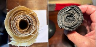 Tinta com chumbo pode revelar textos de 2 mil anos escondidos em rolos queimados pelo Vesúvio Tinta com chumbo pode revelar textos de 2 mil anos escondidos em rolos queimados pelo Vesúvio