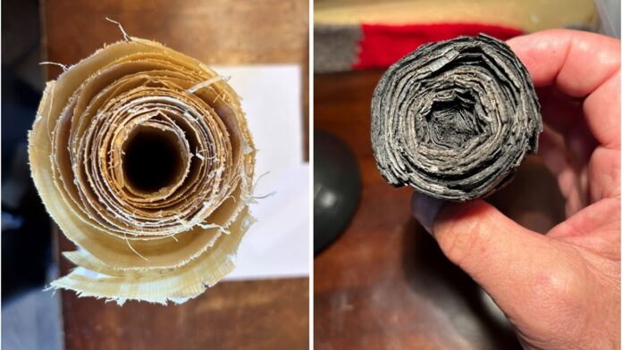 Tinta com chumbo pode revelar textos de 2 mil anos escondidos em rolos queimados pelo Vesúvio Tinta com chumbo pode revelar textos de 2 mil anos escondidos em rolos queimados pelo Vesúvio