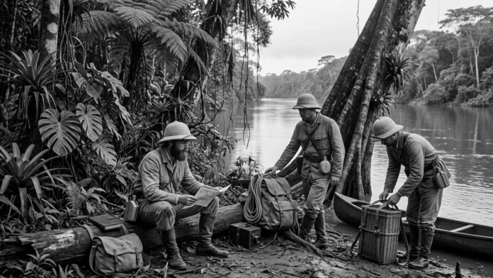 Explorador britânico entra no Xingu com o filho e um amigo atrás da cidade Z, desaparece em 1925 e deixa ossos e objetos sem identificação genética