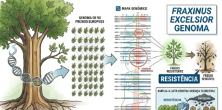 Genoma de 50 freixos europeus revela genes ligados à resistência e amplia a luta contra doença florestal Genoma de 50 freixos europeus revela genes ligados à resistência e amplia a luta contra doença florestal