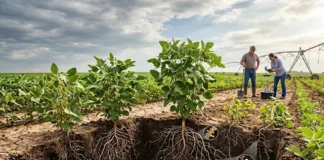 Soja de raízes mais profundas pode resistir a extremos do clima e guardar mais carbono no solo Soja de raízes mais profundas pode resistir a extremos do clima e guardar mais carbono no solo