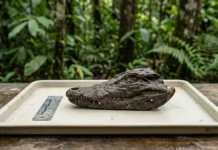 Fragmento de focinho encontrado na Amazônia brasileira vira espécie nova de jacaré que viveu há cerca de dez milhões de anos Fragmento de focinho encontrado na Amazônia brasileira vira espécie nova de jacaré que viveu há cerca de dez milhões de anos
