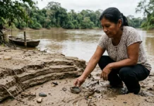 Morador ribeirinho acompanha a barranca todos os dias e se torna peça central na localização de fósseis da Amazônia Morador ribeirinho acompanha a barranca todos os dias e se torna peça central na localização de fósseis da Amazônia