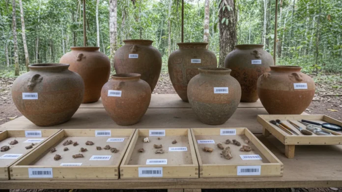 Sete urnas do Solimões guardavam ossos humanos misturados a peixes e quelônios, indicando funerais ligados a comida e ritual Sete urnas do Solimões guardavam ossos humanos misturados a peixes e quelônios, indicando funerais ligados a comida e ritual