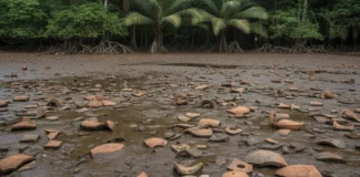 Seca no alto rio Anajás expõe cerâmica indígena no Marajó e leva comunidade a acionar Ministério Público antes dos pesquisadores Seca no alto rio Anajás expõe cerâmica indígena no Marajó e leva comunidade a acionar Ministério Público antes dos pesquisadores