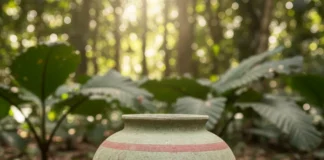 Pesquisadores analisam urnas funerárias do Médio Solimões e usam desenhos da cerâmica para situar informações que o osso sozinho não revela Pesquisadores analisam urnas funerárias do Médio Solimões e usam desenhos da cerâmica para situar informações que o osso sozinho não revela