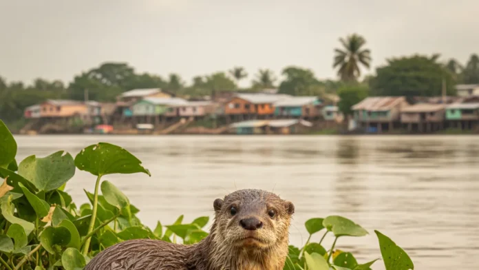 Filhote de ariranha aparece em cidade do Amazonas e registro do Instituto Mamirauá expõe encontro entre fauna e população Filhote de ariranha aparece em cidade do Amazonas e registro do Instituto Mamirauá expõe encontro entre fauna e população