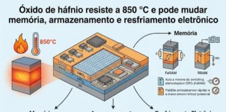 Óxido de háfnio resiste a 850 °C e pode mudar memória, armazenamento e resfriamento eletrônico Óxido de háfnio resiste a 850 °C e pode mudar memória, armazenamento e resfriamento eletrônico