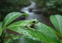 Rã-de-vidro canta apenas sob chuva intensa no Cerrado, pesquisadores comparam canto e DNA e reconhecem espécie de pouco mais de dois centímetros Rã-de-vidro canta apenas sob chuva intensa no Cerrado, pesquisadores comparam canto e DNA e reconhecem espécie de pouco mais de dois centímetros