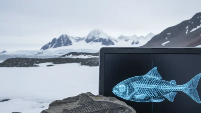 Expedição brasileira encontra na Antártica peixe do Cretáceo e cinco anos de pesquisa identificam nova espécie após mais de dois mil tomogramas Expedição brasileira encontra na Antártica peixe do Cretáceo e cinco anos de pesquisa identificam nova espécie após mais de dois mil tomogramas