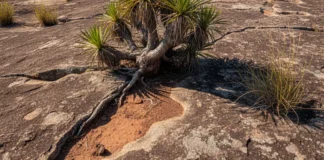 Plantas crescem sobre rochas expostas no Sudeste, armazenam até 48 toneladas de carbono por hectare e podem ajudar a restaurar áreas mineradas Plantas crescem sobre rochas expostas no Sudeste, armazenam até 48 toneladas de carbono por hectare e podem ajudar a restaurar áreas mineradas