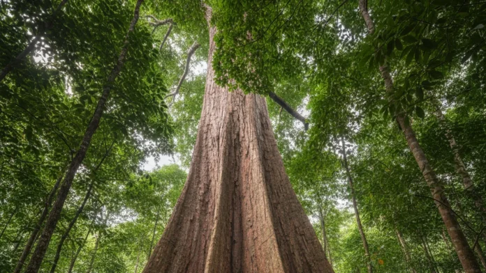 Angelim-vermelho de 88,5 metros é encontrado na Amazônia, leva cientistas a estudar gigantes de até 500 anos e seu papel no clima