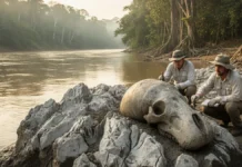 Crânio que parecia uma rocha revela peixe-boi de mais de 13 milhões de anos às margens do Amazonas no Peru Crânio que parecia uma rocha revela peixe-boi de mais de 13 milhões de anos às margens do Amazonas no Peru
