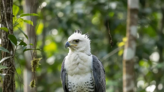 Filhote de harpia resgatado em avenida de Novo Airão precisa reencontrar ninho para voltar à floresta e evitar cativeiro permanente Filhote de harpia resgatado em avenida de Novo Airão precisa reencontrar ninho para voltar à floresta e evitar cativeiro permanente