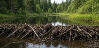 Dois castores soltos constroem uma barragem de 35 metros em um ano e transformam a floresta em um pântano, na Alemanha
