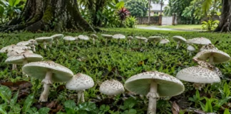 Um cogumelo tóxico apareceu em gramados de Santarém e Oriximiná formando círculos quase perfeitos que podem ser confundidos com alimento