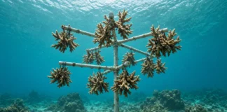 Pai e filha começaram pendurando pedaços de coral em “árvores” debaixo d’água; 25 anos depois, mais de 200 mil foram devolvidos aos recifes