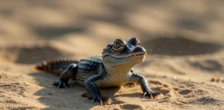 Visitantes pararam incrédulos ao ver filhotes saindo dos ovos na areia; dez crocodilos do Nilo nasceram sozinhos na França após o verão de calor extremo