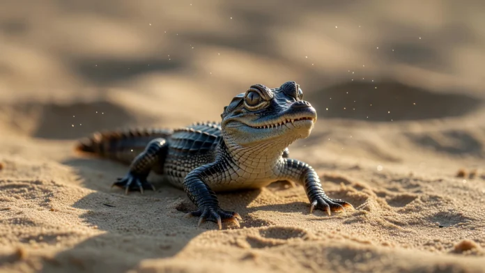 filhotes-crocodilo-nilo-eclosao-natural-areia-drome