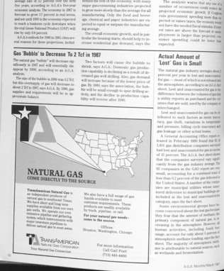 O gás natural nunca foi limpo e a indústria sabia disso há mais de 50 anos 5 Artigo da AGA em 1987, O volume real de gás perdido é pequeno, usado para minimizar as emissões de metano da rede de distribuição.