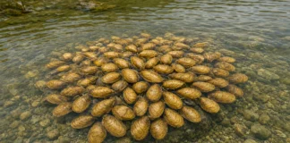 Mexilhão invasor avança 460 km e multiplica densidade de 88 para mais de 15 mil por m² em rios da Amazônia em um ano