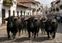 Não havia arena separando os animais do público: 21 touros de cerca de 500 kg correram por ruas tomadas por uma multidão, deixando dois mortos e 11 feridos durante uma festa tradicional no México