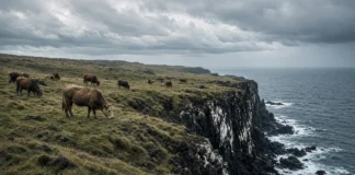 Cinco vacas foram deixadas entre falésias, pastos e tempestades em 1871; 130 anos depois, o DNA do rebanho surpreendeu os cientistas