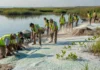 Empresa transforma 6,35 milhões de quilos de vidro de garrafa em areia e reconstrói trechos da costa da Louisiana com vegetação 60% maior em um ano