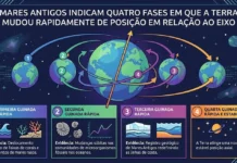 Mares antigos indicam quatro fases em que a Terra mudou rapidamente de posição em relação ao eixo Mares antigos indicam quatro fases em que a Terra mudou rapidamente de posição em relação ao eixo