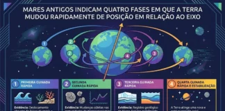 Mares antigos indicam quatro fases em que a Terra mudou rapidamente de posição em relação ao eixo Mares antigos indicam quatro fases em que a Terra mudou rapidamente de posição em relação ao eixo