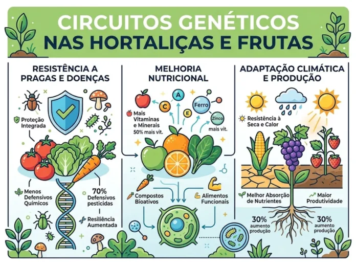 Circuitos genéticos podem ajudar hortaliças e frutas a resistir ao clima extremo sem perder produtividade