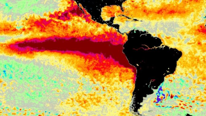 Pacífico sai de La Niña e chega a El Niño recorde em quatro meses, com anomalia de 3,2°C Pacífico sai de La Niña e chega a El Niño recorde em quatro meses, com anomalia de 3,2°C