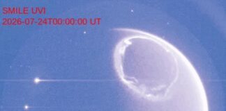 Satélite SMILE registra oval auroral completo em ultravioleta e revela turbulência invisível do solo Satélite SMILE registra oval auroral completo em ultravioleta e revela turbulência invisível do solo