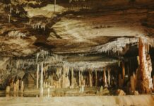 Por 25 mil anos, povos aborígenes levaram capim para dentro de uma caverna da Austrália e o queimaram em rituais, camada sobre camada Por 25 mil anos, povos aborígenes levaram capim para dentro de uma caverna da Austrália e o queimaram em rituais, camada sobre camada