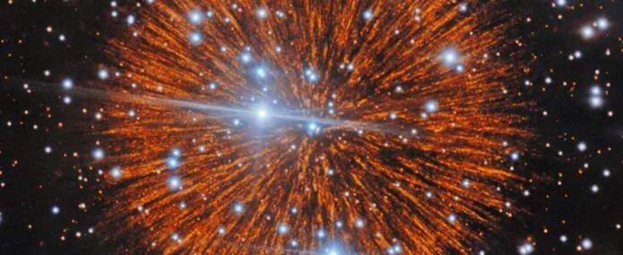 Estrela vista por astrônomos chineses e japoneses em 1181 deixou nebulosa com filamentos em forma de colar de nós de gás Estrela vista por astrônomos chineses e japoneses em 1181 deixou nebulosa com filamentos em forma de colar de nós de gás