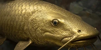 Peixe gigante de 271 kg some da natureza e vira estátua de ouro para memória, no Mekong
