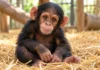 Uma chimpanzé de quatro meses viajou mais de 2 mil km, mas chegar não era a parte final de sua adaptação