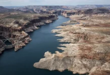 NASA revela imagens de 2017 e 2026 que mostram o Lago Powell encolhendo nos EUA: queda expõe o fundo do reservatório e ameaça abastecimento e energia