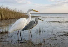 Pássaros retornam ao mar de Aral com nova vida nas margens que desaparecem no Cazaquistão