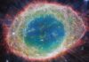 Quando o Sol vai morrer? Ele ainda tem bilhões de anos, vai inchar como gigante vermelha e terminar como anã branca Nebulosa do Anel, nuvem colorida em forma de anel formada pelas camadas expelidas por uma estrela parecida com o Sol