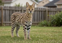 Dono chama o serval pelo nome e o felino entra sozinho na gaiola após matar galinhas da vizinha