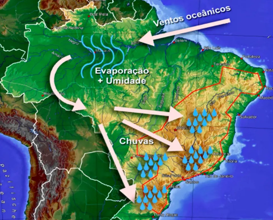 image-40 Rios voadores da Amazônia ajudam a chover no Brasil