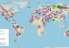 Distribuição global de terrenos com potencial de hidrogênio