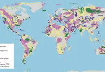 Distribuição global de terrenos com potencial de hidrogênio