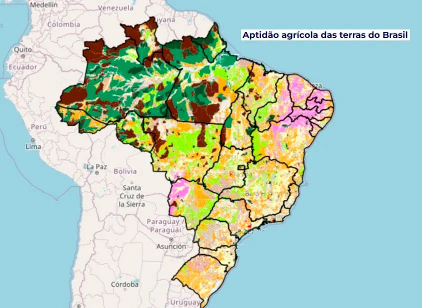 mapa de aptidão