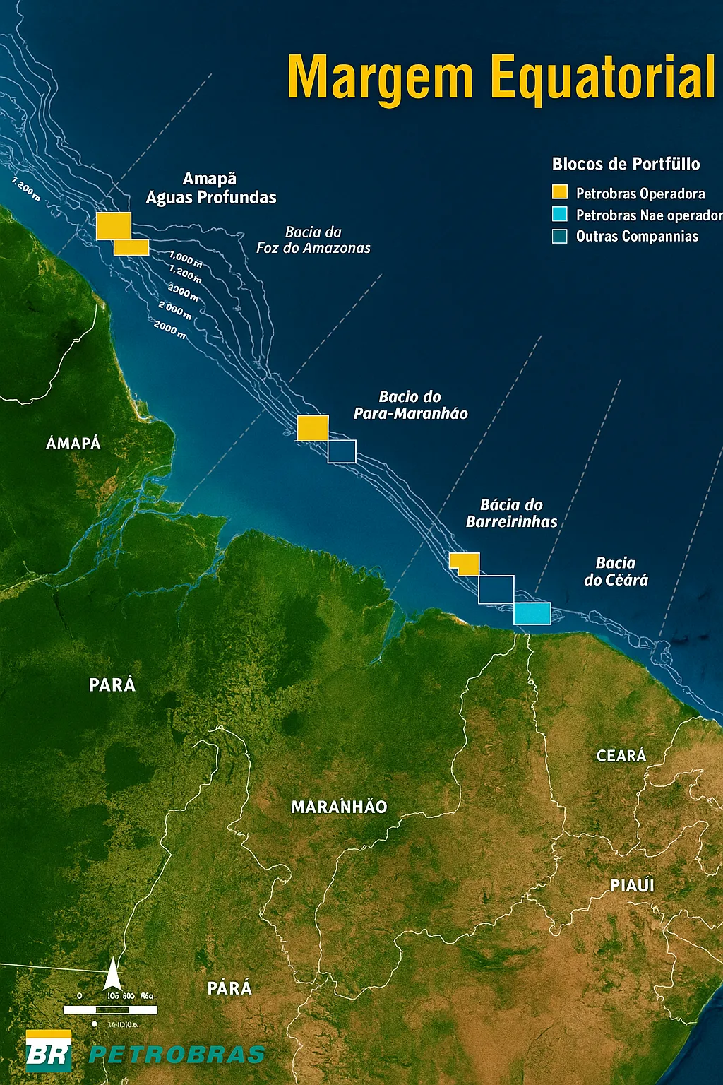 Mapa Da Margem Equatorial Brasileira